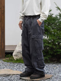 MASS 25FW Heavy Washed Brushed Cotton Cargo Pants