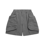 Persevere multi-pocket washed cargo shorts