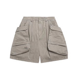 Persevere multi-pocket washed cargo shorts