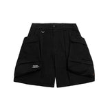 Persevere multi-pocket washed cargo shorts