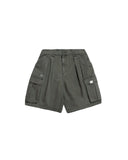 Persevere 25SS washed double-pleated cargo shorts