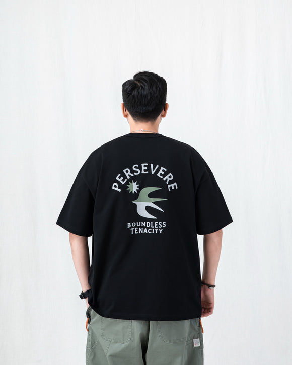 Persevere 25SS retro swallow graphic T-shirt