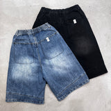 MANIA 26SS Washed Demin Pleated Jorts