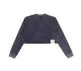ASUSL 26SS SNOW WASH LOGO CROPPED LONG TEE