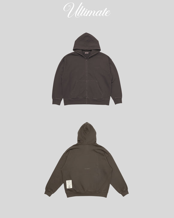 ULTIMATE 25FW WASHED CORE ZIP HOODIE