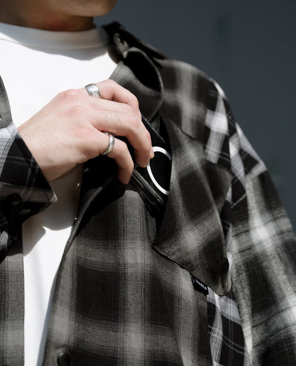 MANIA 24FW PATCHWORK PLAID LS SHIRT