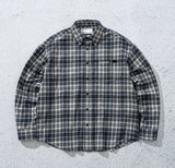 MASS 24FW FLANNEL PLAID FABRIC SHIRT