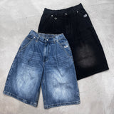 MANIA 26SS Washed Demin Pleated Jorts