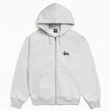 STUSSY BASIC  ZIP HOODIE