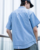 MANIACREW 25SS 3D Patch Pocket Stripe Shirt