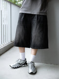 MANIA 26SS Washed Distressed Pleated Jorts