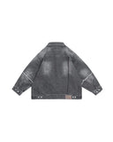 PERSEVERE 26SS VINTAGE-WASHED FRAYED DENIM JACKET