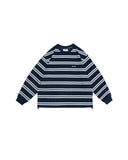 PERSEVERE 26FW EMBROIDERED LOGO STRIPED LONG-SLEEVE T-SHIRT