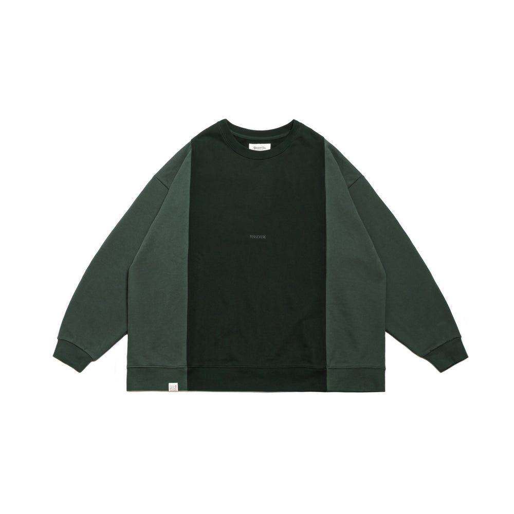 Persevere two-tone spliced sweatshirt
