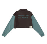 ASUSL BE TRUE CROPPED POLO SWEATER
