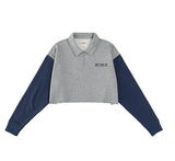 ASUSL BE TRUE CROPPED POLO SWEATER