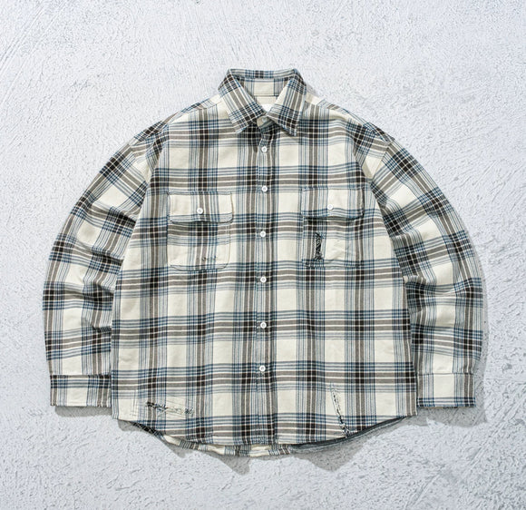 MASS 24FW PLAID SHIRT