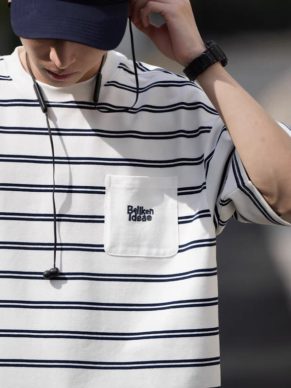 BELL 24SS POCKET STRIPPED TEE