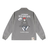 ASUSL X RED CAP GIRL COACH JACKET-BLACK