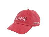 ASUSL X RED CAP GIRL SNOW WASH DAD CAP-RED