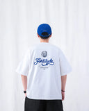 PERSEVERE 26SS CHAIN-STITCH EMBROIDERED LETTERING T-SHIRT