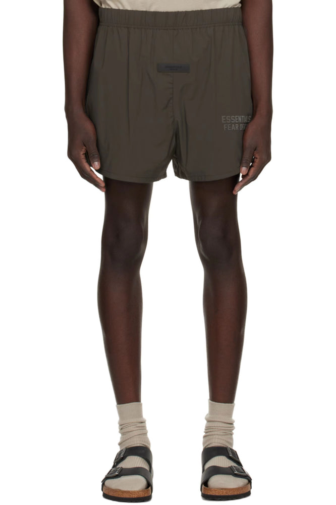 Essentials Gray Bungee Drawstring Shorts